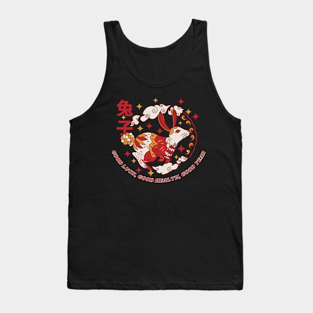 2023 Year of the Rabbit, 2023 Lunar New Year, Chinese New Year Tank Top by Silly Pup Creations
